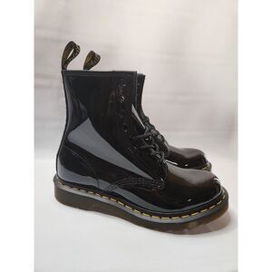 Dr. Martens 1460 W Patent Lamper Black Boots Women’s 9 New With Box
